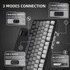 AJAZZ žaidimų mechaninė klaviatūra X85, 75%, bevielė, RGB, PBT, Baltas Jade jungikliai