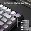 AJAZZ žaidimų mechaninė klaviatūra X85, 75%, bevielė, RGB, PBT, Baltas Jade jungikliai
