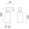 Akcentinis šviestuvas į bėgelius ZOOM, GU10, baltas, T37640B