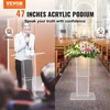 VEVOR Akrilinis pultas su lentynėle ir plačiu paviršiumi