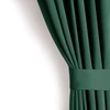 Aksominė užuolaida su kilpomis AmeliaHome 200 × 280 cm, tamsiai žalia