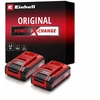 Akumuliatorių komplektas Einhell, 18 V, 2 × 3 Ah