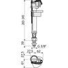 WC prileidimo mechanizmas AlcaPlast, apatinio pajungimo 3/8