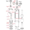 WC nuleidimo mechanizmas AlcaPlast, su Stop mechanizmu