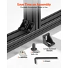 VEVOR 2 vnt. 4080 aliuminio profiliai 500 mm