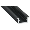 Aliuminis profilis Lumines LED juostoms (juodas, anoduotas, 3m)