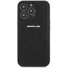 Mercedes AMG AMHCP13LOSDBK Apple iPhone 13 Pro / 13 6.1″ juodos spalvos kietas dėklas with Leather Curved Lines
