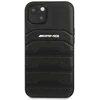 Mercedes AMG AMHCP14MGSEBK Apple iPhone 14 Plus / 15 Plus 6.7″ juodos spalvos kietas dėklas with Leather Debossed Lines