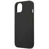 Mercedes AMG AMHCP14SDOLBK Apple iPhone 14 / 15 / 13 6.1″ juodos spalvos kietas dėklas with Leather Hot Stamped design