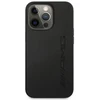 Mercedes AMG AMHCP13LDOLBK Apple iPhone 13 Pro / 13 6,1″ juodos spalvos kietas dėklas Leather Hot Stamped