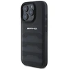 Mercedes AMG Leather Debossed Lines dėklas telefonui juodos spalvos Logo Apple iPhone 16 Pro Max Case - dėklas telefonui juodos spalvos