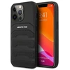Team Group Mercedes AMG AMHCP13LGSEBK Apple iPhone 13 Pro / 13 6,1″ juodos spalvos kietas dėklas Leather Debossed Lines