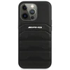 Team Group Mercedes AMG AMHCP13LGSEBK Apple iPhone 13 Pro / 13 6,1″ juodos spalvos kietas dėklas Leather Debossed Lines