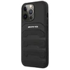 Team Group Mercedes AMG AMHCP13LGSEBK Apple iPhone 13 Pro / 13 6,1″ juodos spalvos kietas dėklas Leather Debossed Lines