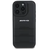 Mercedes AMG Leather Debossed Lines dėklas telefonui juodos spalvos Logo Apple iPhone 16 Pro Max Case - dėklas telefonui juodos spalvos