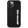 Mercedes AMG AMHCP12LSGLBGN Apple iPhone 12 Pro Max 6.7″ juodos spalvos kietas dėklas with Silicone Big Logo