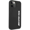Mercedes AMG AMHCP12LSGLBGN Apple iPhone 12 Pro Max 6.7″ juodos spalvos kietas dėklas with Silicone Big Logo