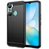 Anglies pluošto dėklas, skirtas Infinix Hot 12 Pro, lankstus silikoninis, juodas