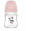 Canpolbabies CANPOL 35/220 EasyStart Egzotiškas plačiai atidaromas buteliukas nuo dieglių 120ml rožinis