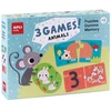 APLI Kids 3 žaidimai: Gyvūnai – dėlionė, domino, atmintis