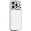 Apsauginis kameros stiklas iPhone 17 Pro / Pro Max sidabrinis safyrinis AmazingThing