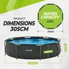 Apvalus baseinas VIRTUFIT 305 cm su filtravimo siurbliu