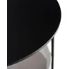 Apvalus kavos staliukas 75 cm, juodas MDF / metalas