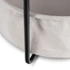 Apvalus kavos staliukas 75 cm, juodas MDF / metalas