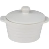 Alpina - Ceramic ovenproof dish with lid, round, 13x10 cm, 210 ml (baltas)