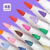 Arrtx akriliniai žymekliai su teptuko tipo antgaliais, 48 vnt., 1–6 mm, atsparūs vandeniui, AACM-0548E