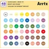 Bez Marki Arrtx akriliniai žymekliai su teptuko tipo antgaliais, 48 vnt., 1–6 mm, atsparūs vandeniui, AACM-0548E