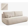 ARVETO kreminės spalvos šenilinė moderni sofa su miegojimo funkcija