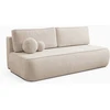 ARVETO kreminės spalvos šenilinė moderni sofa su miegojimo funkcija