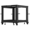 Lanberg Open Rack 9U 600x600-1100 reguliuojamas juoda