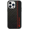 Audi Carbon Fiber Stripe Apple iPhone 14 Pro 6.1″ juodos spalvos kietas dėklas AUS-TPUPCIP14P-R8/D1-BK