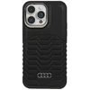 Audi Synthetic Leather MagSafe Apple iPhone 15 Pro Max 6.7″ juodos spalvos kietas dėklas AU-TPUPCMIP15PM-GT/D3-BK