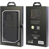 Audi GT Synthetic Leather Apple iPhone 15 Pro 6.1″ juodos spalvos kietas dėklas AU-TPUPCIP15P-GT/D2-BK