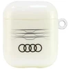 Audi IML Geometric Pattern AirPods 1/2 dėklas baltos spalvos AU-IMLAP-A6/D3-WE