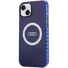 Audi IML Big Logo MagSafe Dėklas Apple iPhone 15 Plus / 14 Plus 6.7″ mėlynos spalvos hardcase AU-IMLMIP15
