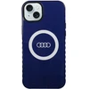 Audi IML Big Logo MagSafe Dėklas Apple iPhone 15 Plus / 14 Plus 6.7″ mėlynos spalvos hardcase AU-IMLMIP15