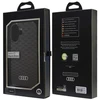Audi IML Stitching Pattern MagSafe Apple iPhone 16 6.1″ juodos spalvos kietas dėklas AU-IMLMIP16-Q5/D3-BK
