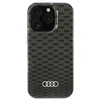 Audi IML Stitching Pattern MagSafe Apple iPhone 16 Pro 6.3″ juodos spalvos kietas dėklas AU-IMLMIP16P-Q5/D3-BK