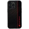 Audi Carbon Fiber Stripe Apple iPhone 13 Pro / 13 6.1″ juodos spalvos kietas dėklas AUS-TPUPCIP13 P-R8/D1-BK