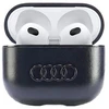 Audi Leather Big Logo AirPods 3 dėklas juodos spalvos AU-AP3-GT/D3-BK