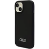 Audi Silicone Dėklas Apple iPhone 15 Plus / 14 Plus 6.7″ juodos spalvos kietas dėklas AU-LSRIP15M-Q3/D1-BK