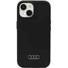 Audi Silicone Dėklas Apple iPhone 15 Plus / 14 Plus 6.7″ juodos spalvos kietas dėklas AU-LSRIP15M-Q3/D1-BK
