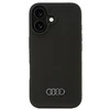 Audi Silicone Dėklas Apple iPhone 16 6.1″ juodos spalvos kietas dėklas AU-LSRIP16-Q3/D1-BK