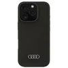 Audi Silicone Dėklas Apple iPhone 16 Pro 6.3″ juodos spalvos kietas dėklas AU-LSRIP16P-Q3/D1-BK