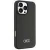 Audi Silicone Dėklas Apple iPhone 16 Pro Max 6.9″ juodos spalvos kietas dėklas AU-LSRIP16PM-Q3/D1-BK
