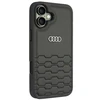 Audi Synthetic Leather Apple iPhone 16 Plus 6.7″ juodos spalvos kietas dėklas AU-TPUPCIP16M-GT/D2-BK